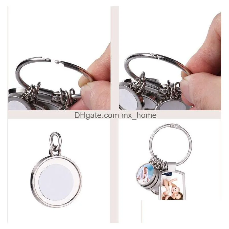 thermal transfer blank multishape key pendant diy creative gift gift metal keychain inventory wholesale