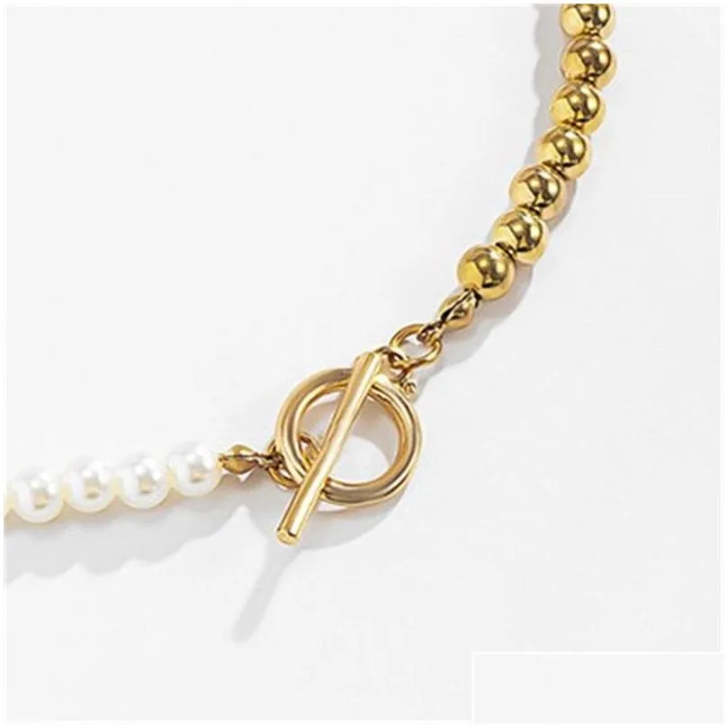 chunky chain necklace women simple toggle clasp fashion necklaces for women jewelry gift 329 d3