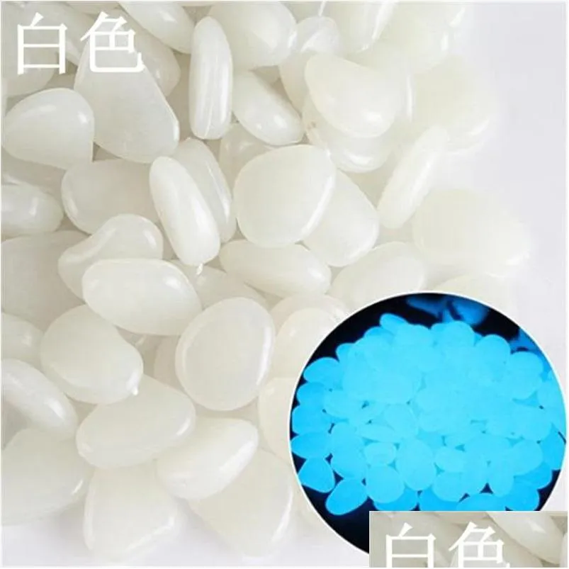 luminous stone fluorescent aquarium pebbles fish tank garden decoration luminous stone 5 p2