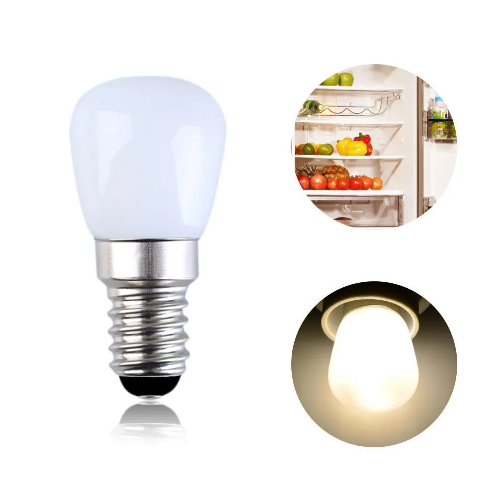 e14 e12 2w refrigerator led lighting mini bulb ac220v refrigerator interior light white / warm white /dimming / no dimming