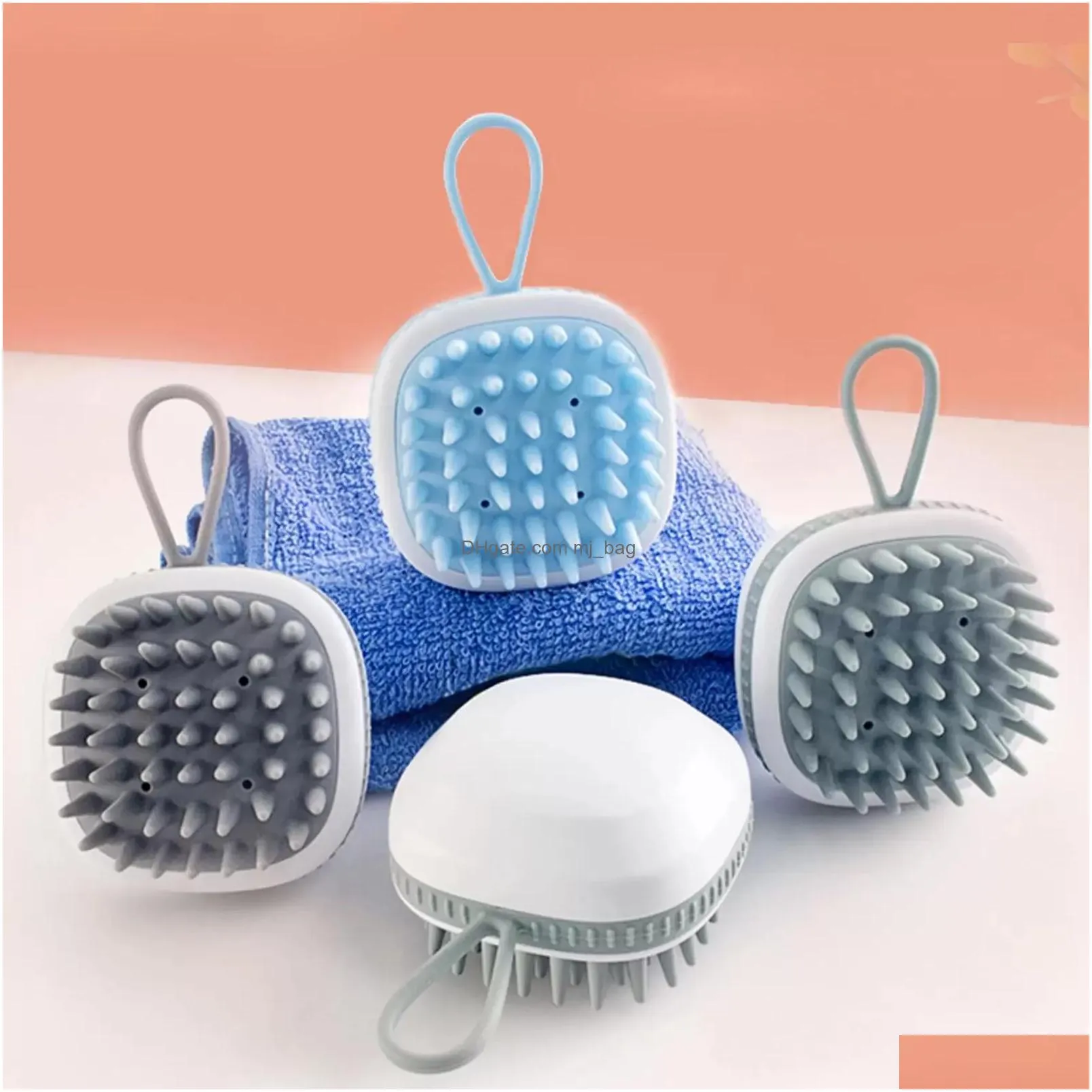 portable massage shampoo brush multifunctional head shampooes massage brushs silicone shampoos brushes inventory wholesale