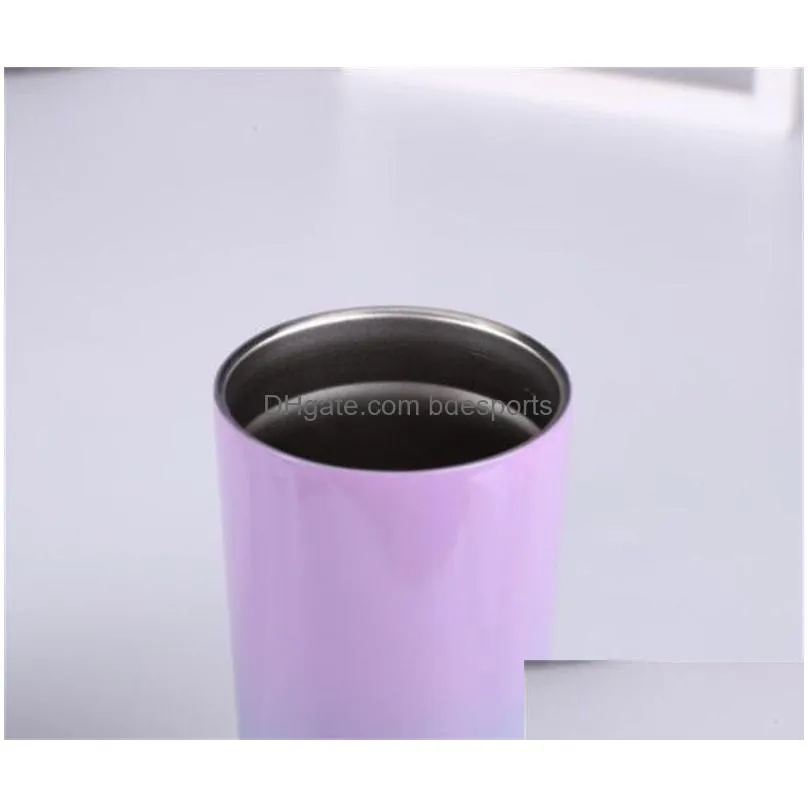 stainless steel tumblers vacuum insulated straight cups beer coffee mug glasses with lids metal water bottle 230 j2