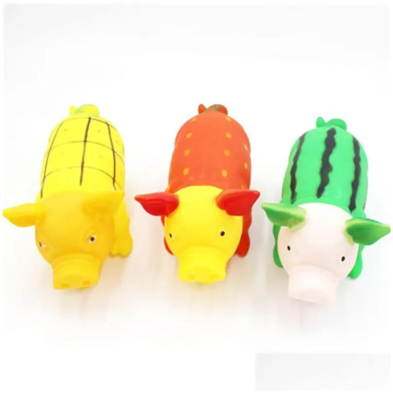 dog and cat sound toy fruit pigs chewing toys watermelon pineapple big size high quality for pets 3 78zlh1