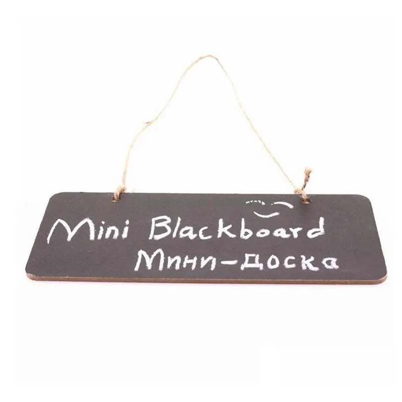 hanging wooden mini blackboard double sided erasable chalkboard wordpad message sign black board cafe office school supplies dbc 16 k2