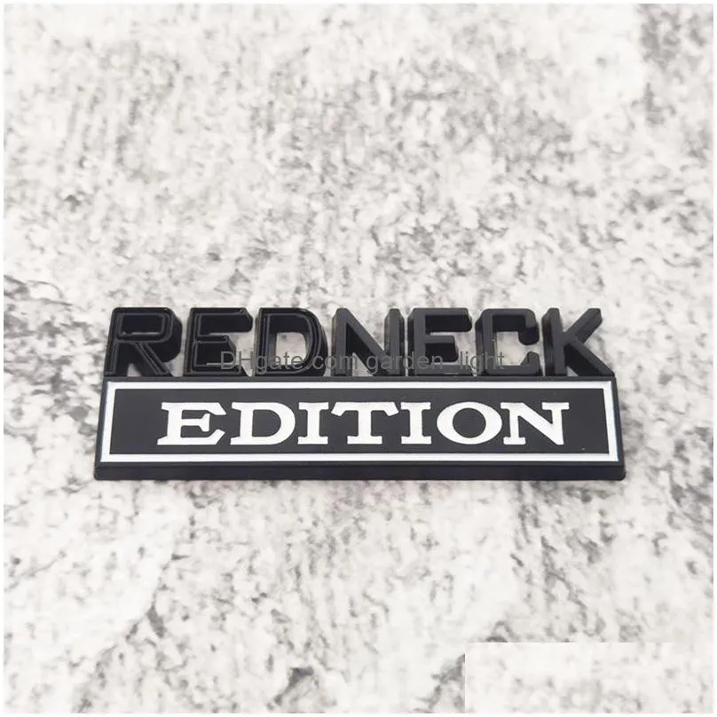 redneck accessories cred neck edition car sticker decoration 4 colors badges 8x3cm stickers inventory wholesale