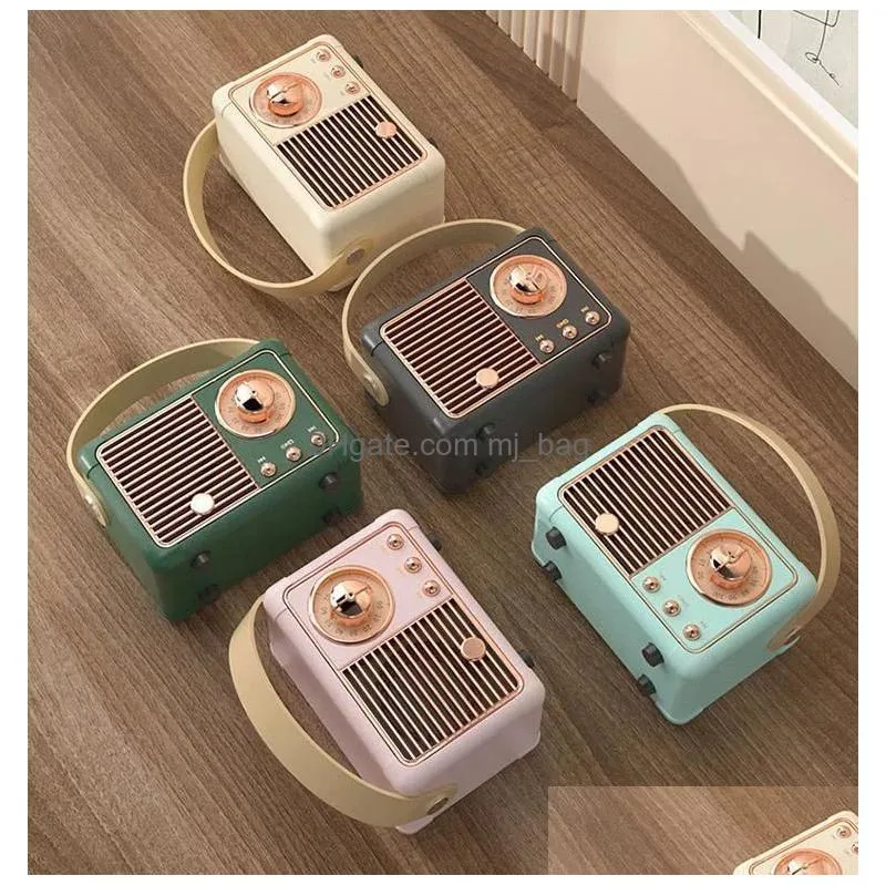 party supplies retro bluetoothcompatible speaker vintage radio player with classic style bt 5.0 wireless connection tf card support