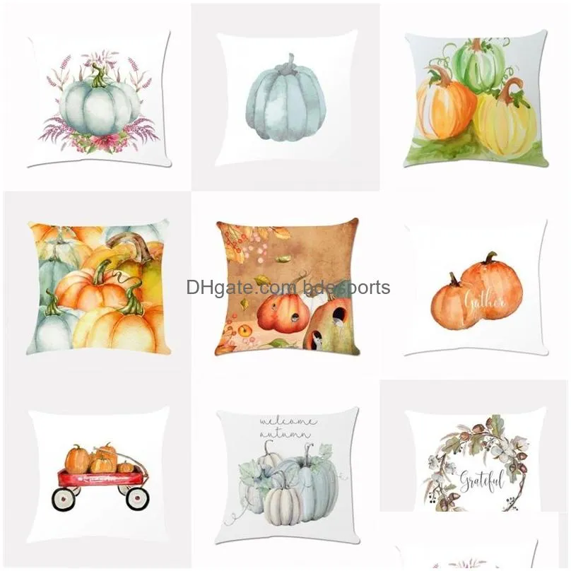 party supplies halloween decorations for home pillow cover various pumpkin patterns novelty festival gifts halloween accessories 45x45cm 4cx