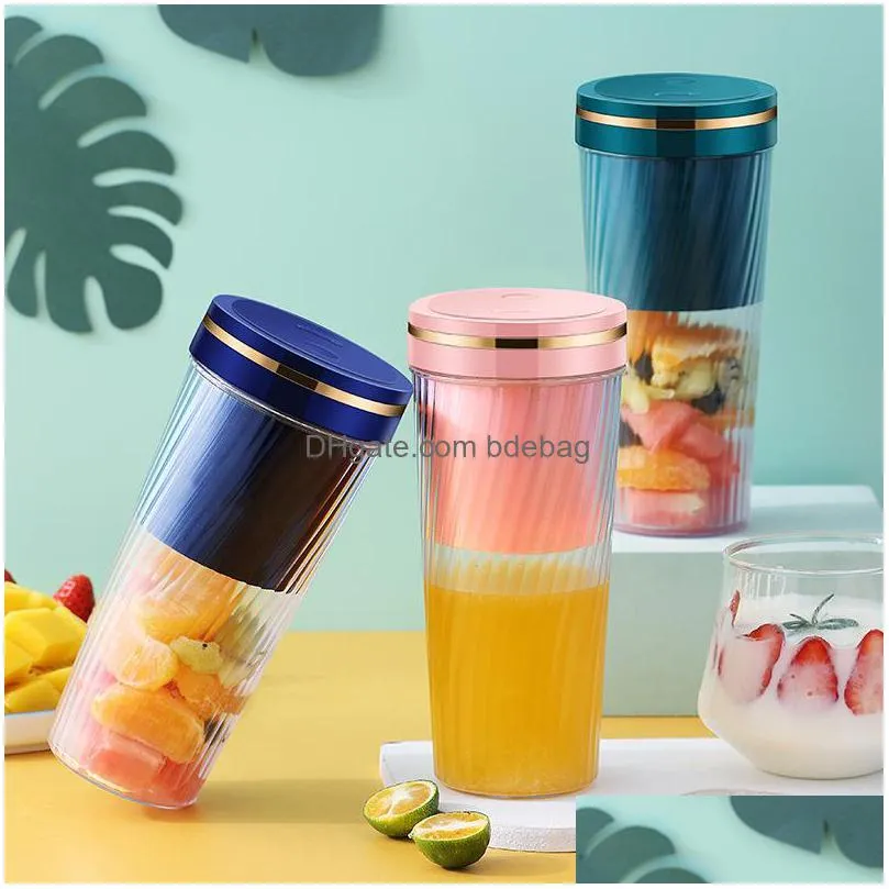 mini portable blender milkshake cup orange squeeze electric juicer cups small  pulp extractor fruit breakfast cup sea freight inventory