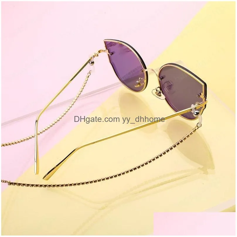 zircon crystal chain lanyard glasses chains women accessories men sunglasses hold straps cords