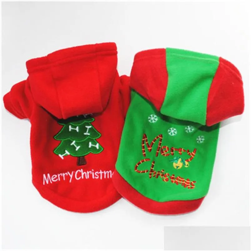 pet puppy christmas thickening cap sweater cotton padded jacket in autumn and winter cotton padded clothes 5hb dd