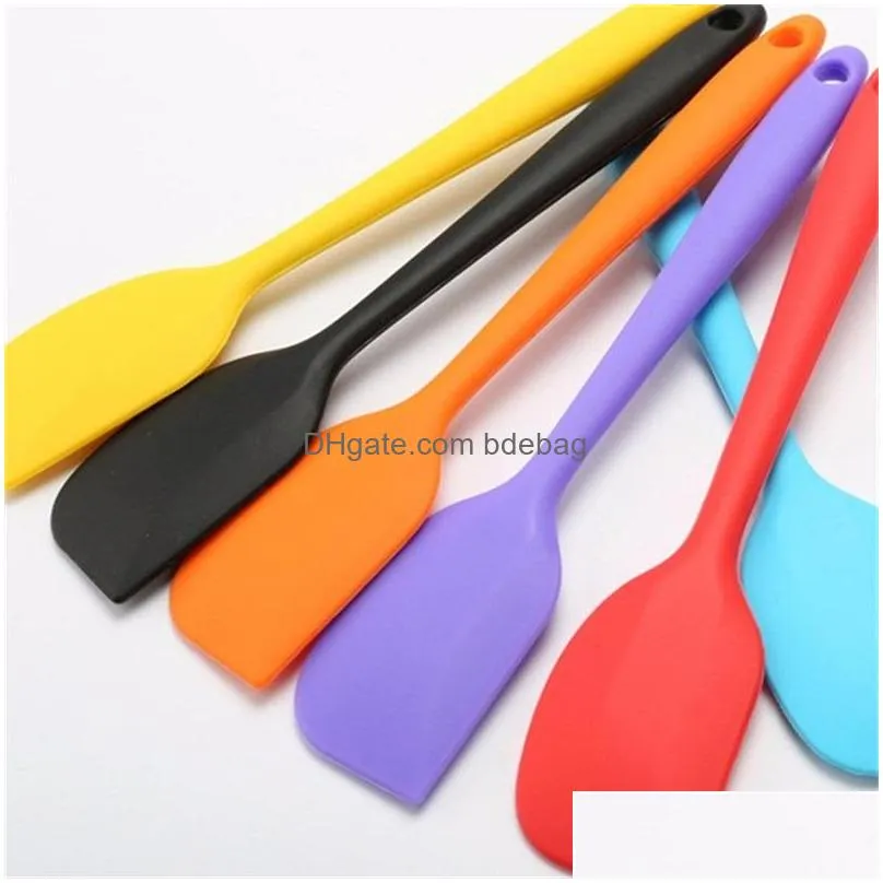 silicone baking tools oil knife cream butter cake spatula kitchen tool macarone flat scraper non slip 1 35hy f2