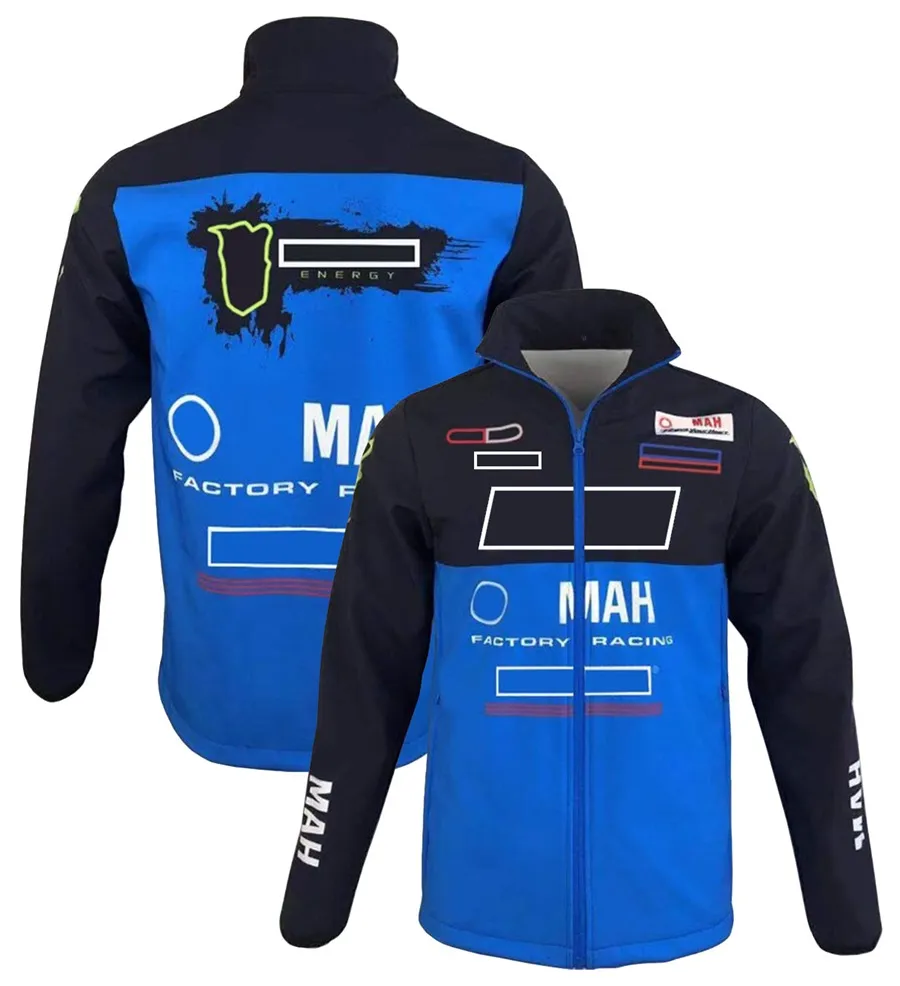 2022 New Moto Factory Racing Team Hoodie Motorcycle Ride Blue Keep Warm Jackets Zip Fleece Sportswear Men's Windproof Zipper Jacket
