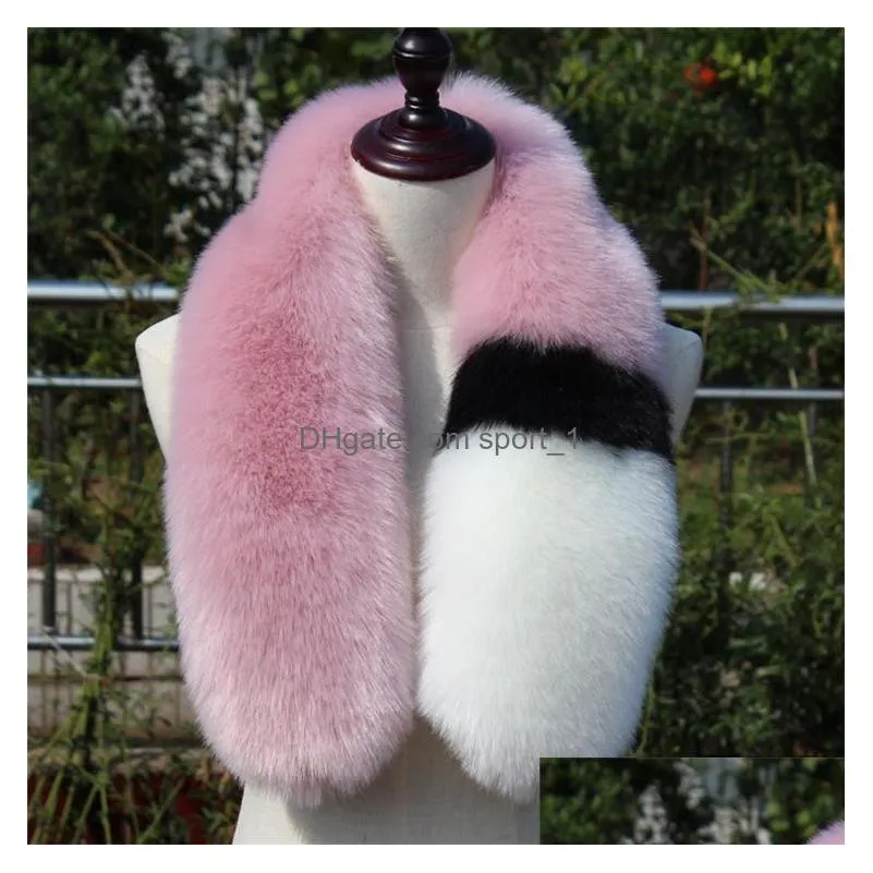 winter warm fur scarf 13 design fashion collar women shawl wraps neckerchief pashmina faux fox fur stoles 10x100cmwork