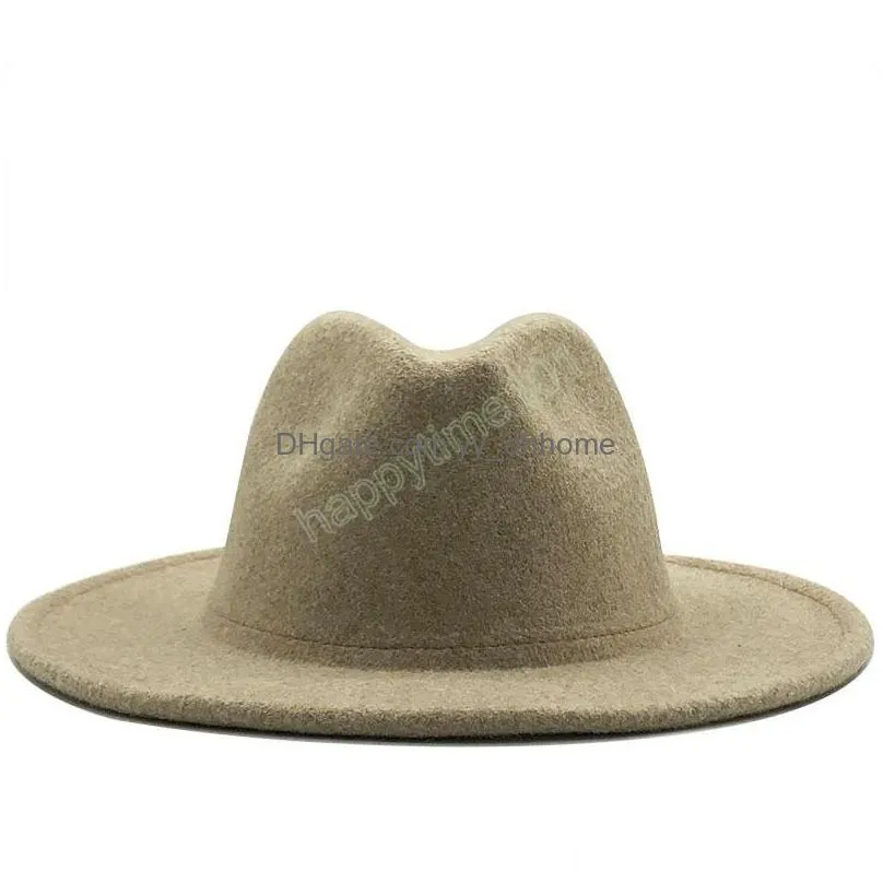 high quality fashion woolen winter vintage women fedora caps female felt hats summer spring wool felt top jazz hat