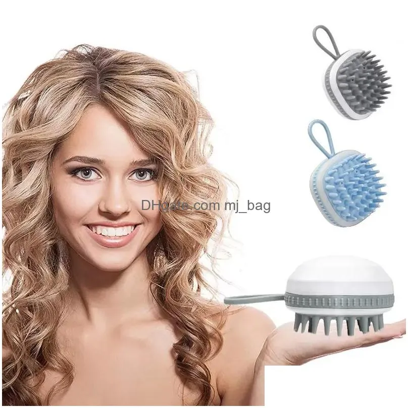 portable massage shampoo brush multifunctional head shampooes massage brushs silicone shampoos brushes inventory wholesale