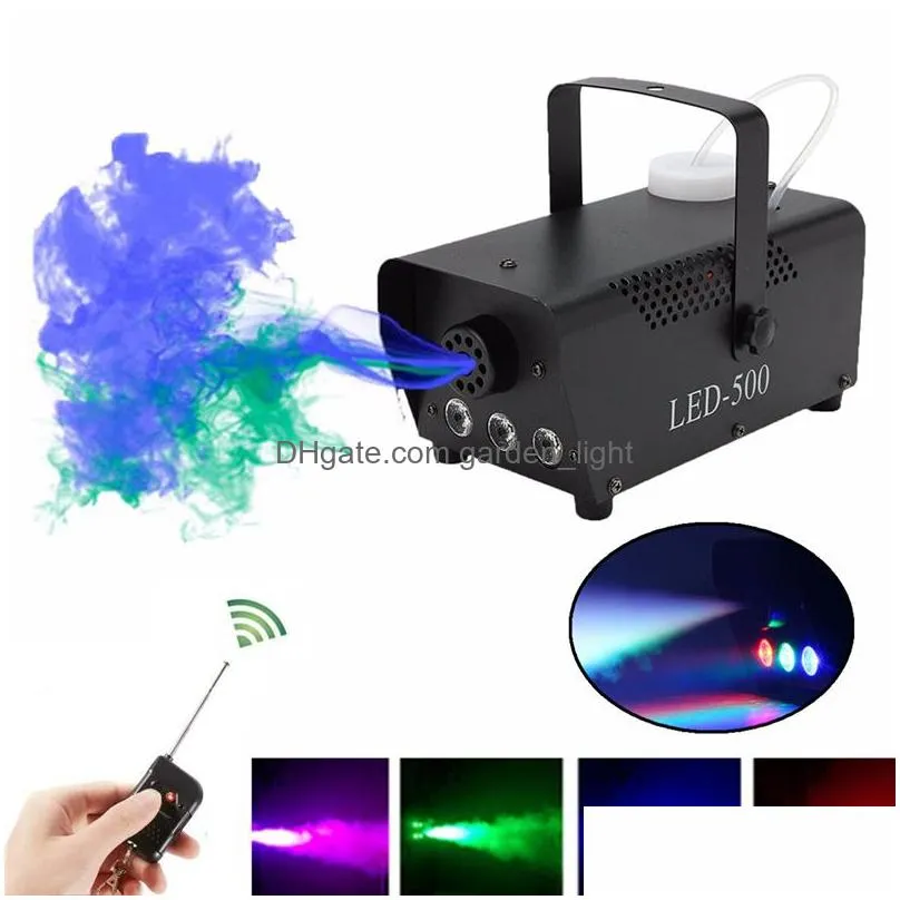 500w wireless control led fog smoke machine remote rgb color smoke ejector led professional dj party stage light