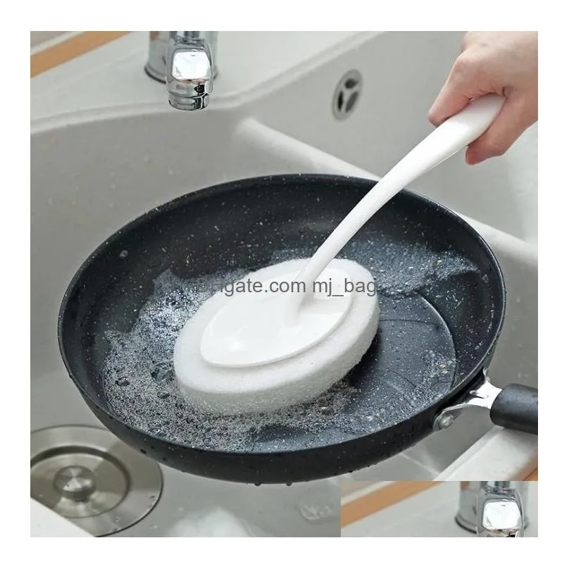 long handle brush eraser magic sponge diy cleaning dishwashing kitchen toilet bathroom cleaning tools accessories inventory wholesale