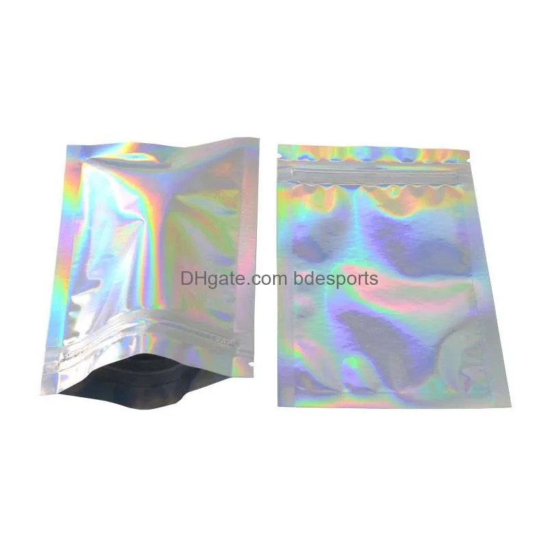 bulk food storage kitchen housekeeping organization home garden drop delivery foods resealable smell proof bags foil holographic flat bag 2030