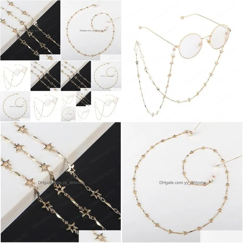  70cm stars glasses chain holder for women sunglasses chain strap eyewear accessories metal lanyards gift