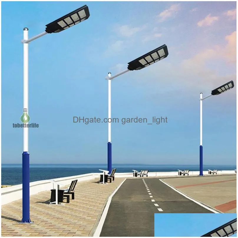 solar street lamp 600w 800w 1000w wide angel lighting outdoor wall motion light control for garden yard