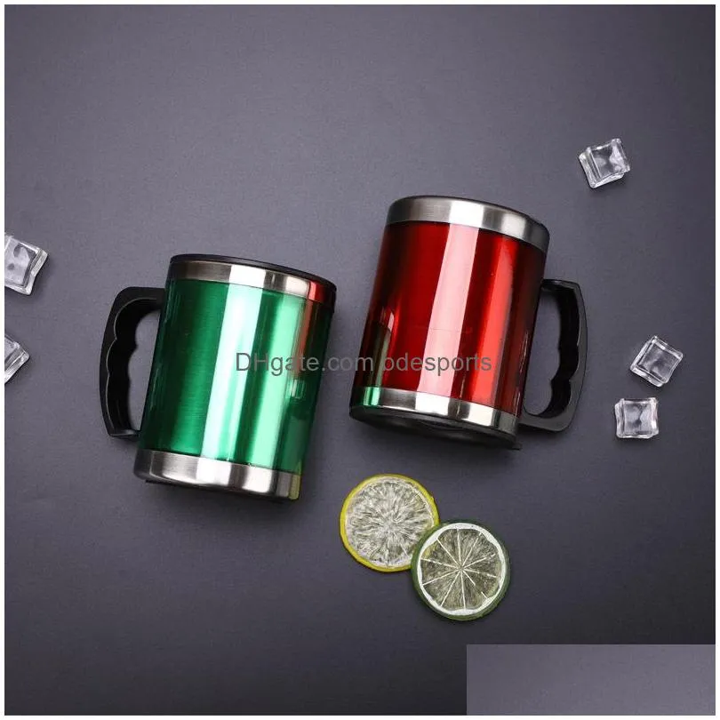 350ml travel mug stainless steel coffee mug with lid handle portable beer mugs double wall travel tumbler tea milk coffee mug 181 g2