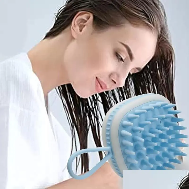 portable massage shampoo brush multifunctional head shampooes massage brushs silicone shampoos brushes inventory wholesale