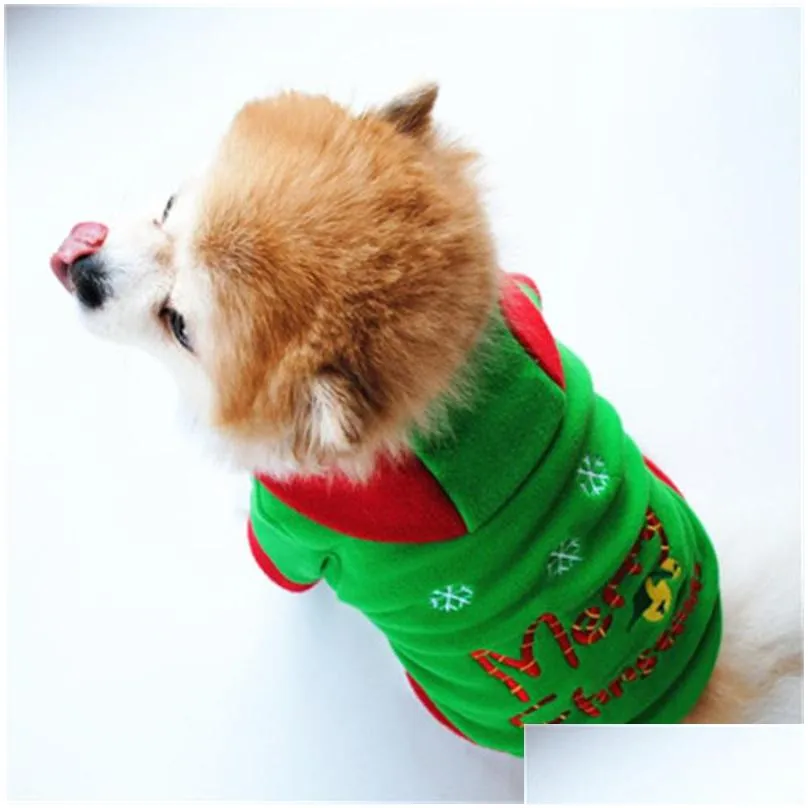 pet puppy christmas thickening cap sweater cotton padded jacket in autumn and winter cotton padded clothes 5hb dd