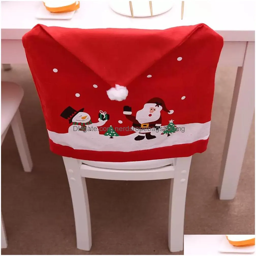 christmas decorations elderly snowman chair cover el restaurant holiday decoration dress up supplies decoration wholesale large discount in