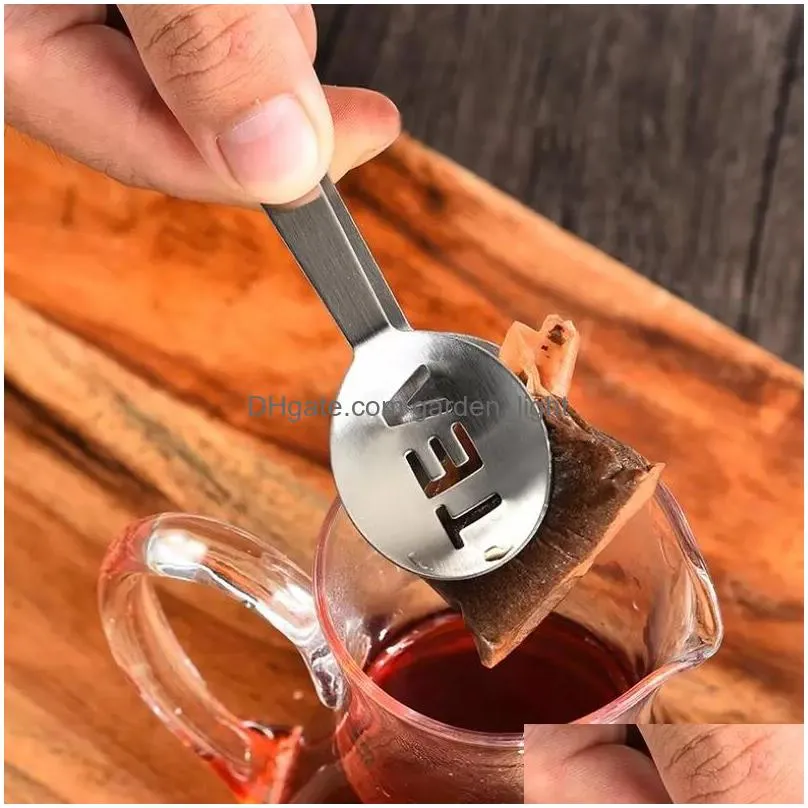 tools reusable stainless steel tea bag tongs teabag squeezer strainer holder grip metal spoon mini sugar clip teas leaf strainer inventory