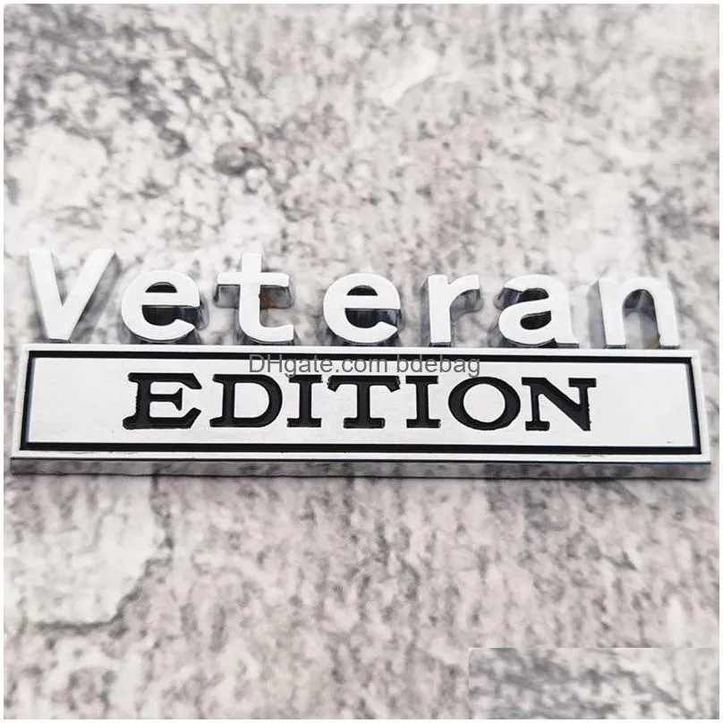 party decoration 1pc veteran car sticker for auto truck 3d badge emblem decal auto accessoriess 15x4cms