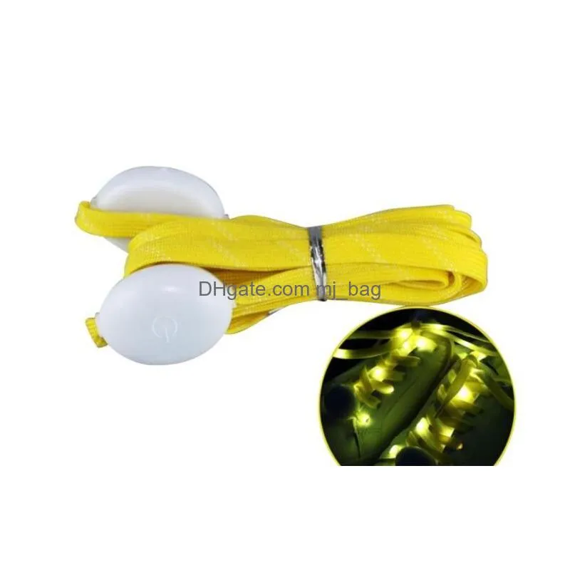 led light up shoe laces party favors nylon shoelaces with flashing shoe lacess hip hop dancing cycling skating