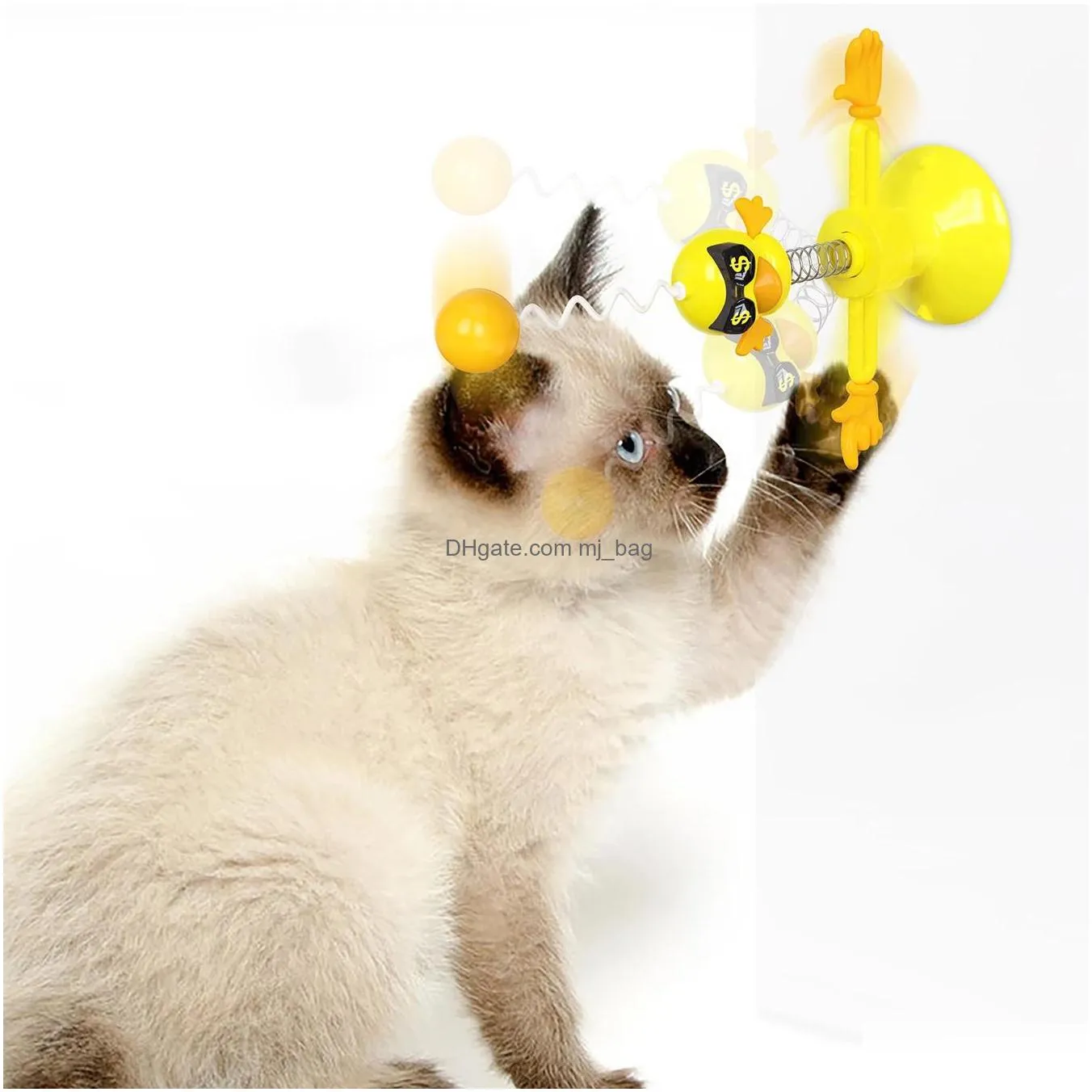 it and i spring bird cat toy tease cat bat with feather sucker spinning fun gatos rod interactive toys cats supplies inventory