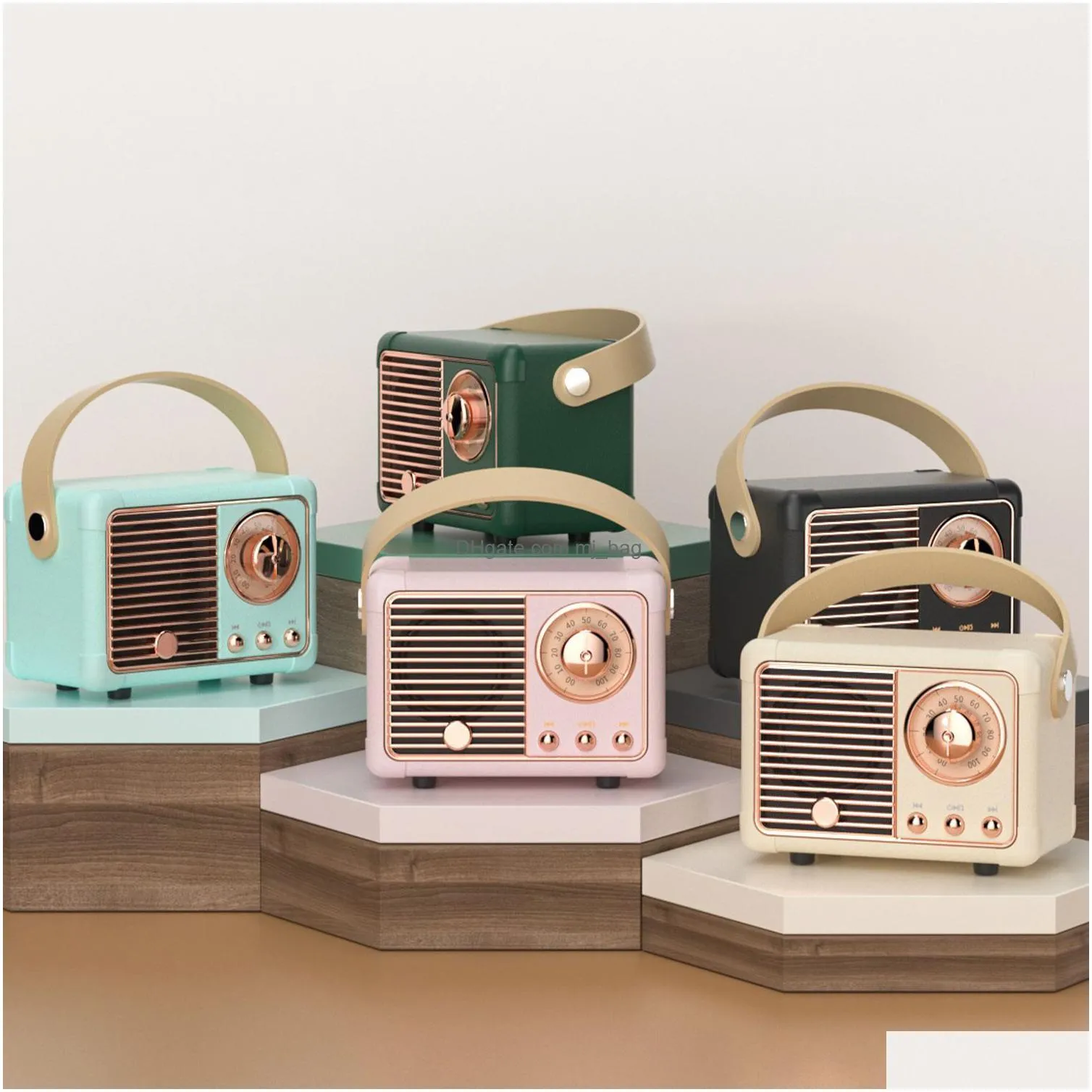 party supplies retro bluetoothcompatible speaker vintage radio player with classic style bt 5.0 wireless connection tf card support