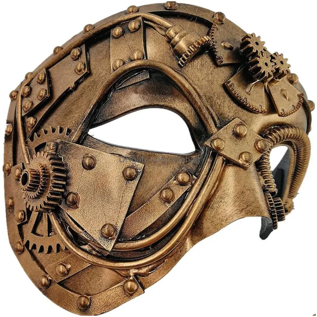 punk style venetian mask helmet mechanical men steampunk phantom of the opera halloween cosplay party costume face masks