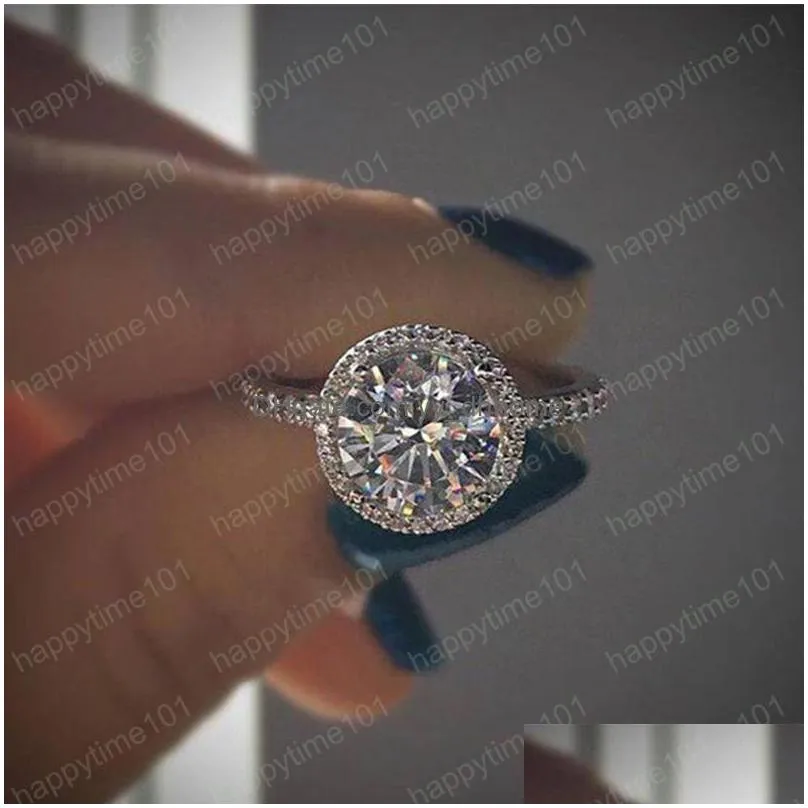 fashion gemstone diamond ring bride engagement ring wedding rings designer jewelry women rings christmas gift