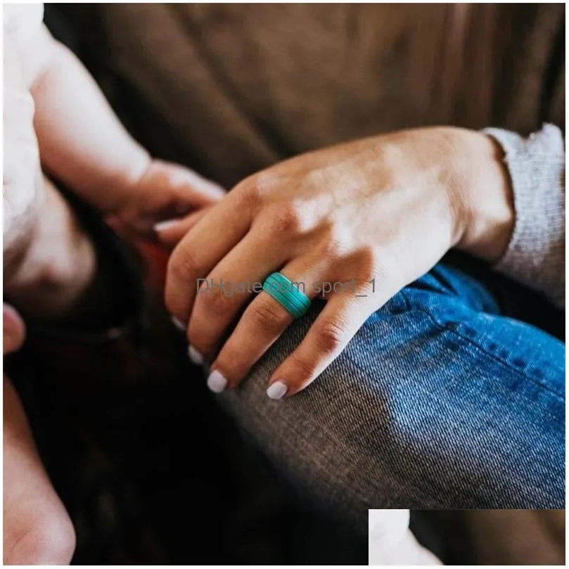  612 size silicone ring unisex men women wedding ring environmental punk style party wedding jewelry