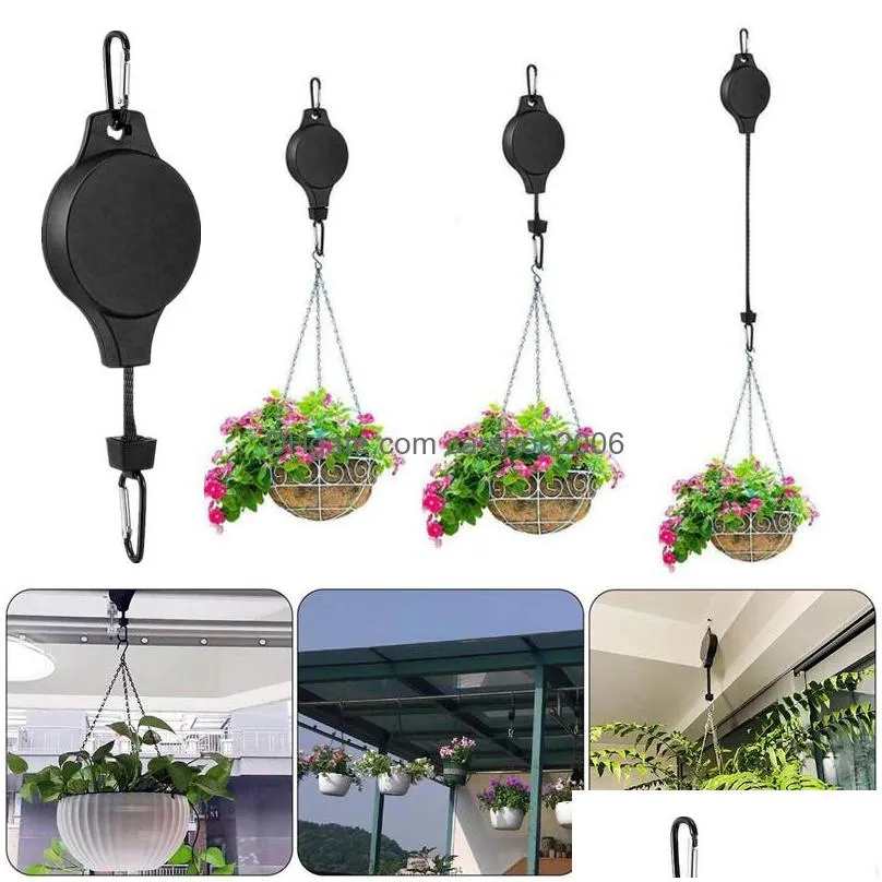 hand tools telescopic plant pulley adjustable hanging flower basket multipurpose flowers pot hook telescopics hook garden inventory
