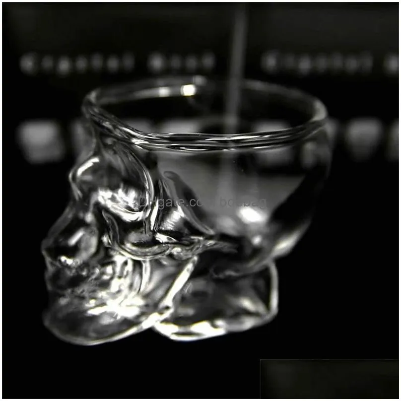 mini skull wine glasses cup originality beer coffee mug transparent delicate high temperature resistance tumber 3 2jh f2