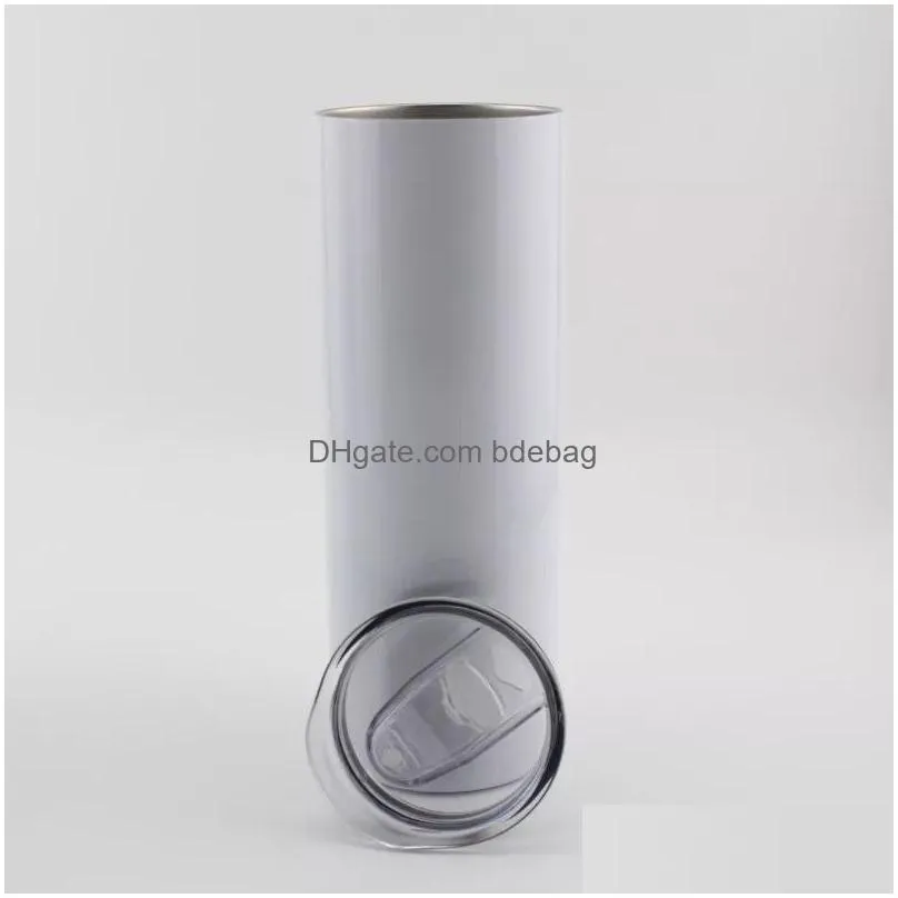 20oz sublimation tumblers cups sublimations blanks double insulated stainless steel water bottle straight with lid straw coffee mug