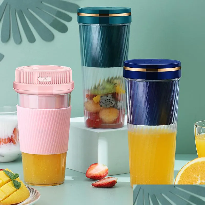 mini portable blender milkshake cup orange squeeze electric juicer cups small  pulp extractor fruit breakfast cup sea freight inventory