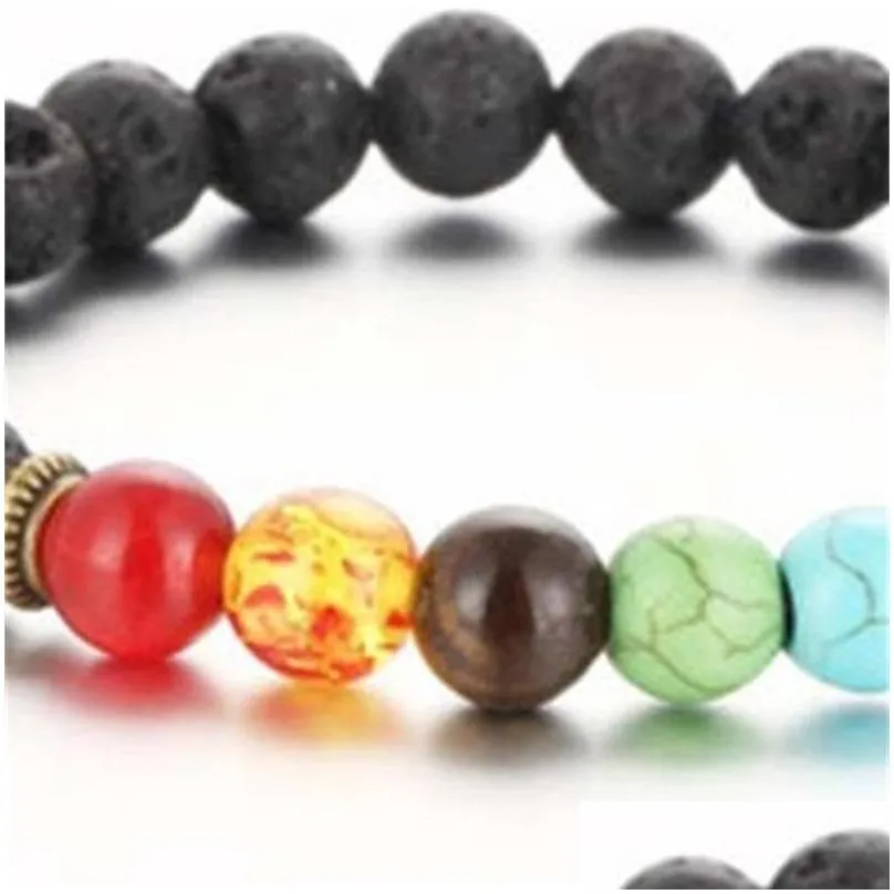 beaded bracelets strands natural stone jewelry 7 chakra anxiety essential oil diffuser for christian gifts c3