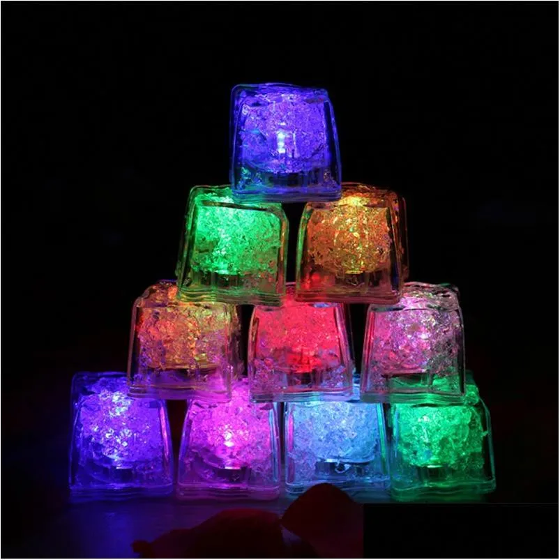party light ice cube luminous led ice cubes light flash festival wedding party xmas decoration color changing bar tools grow in the