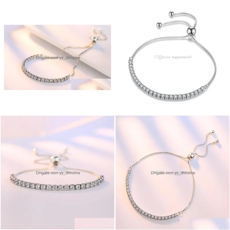 tennis bracelet wedding bracelets womens bangle cubic zirconia 925 silver plated bracelet women bangles lady fashion jewelry