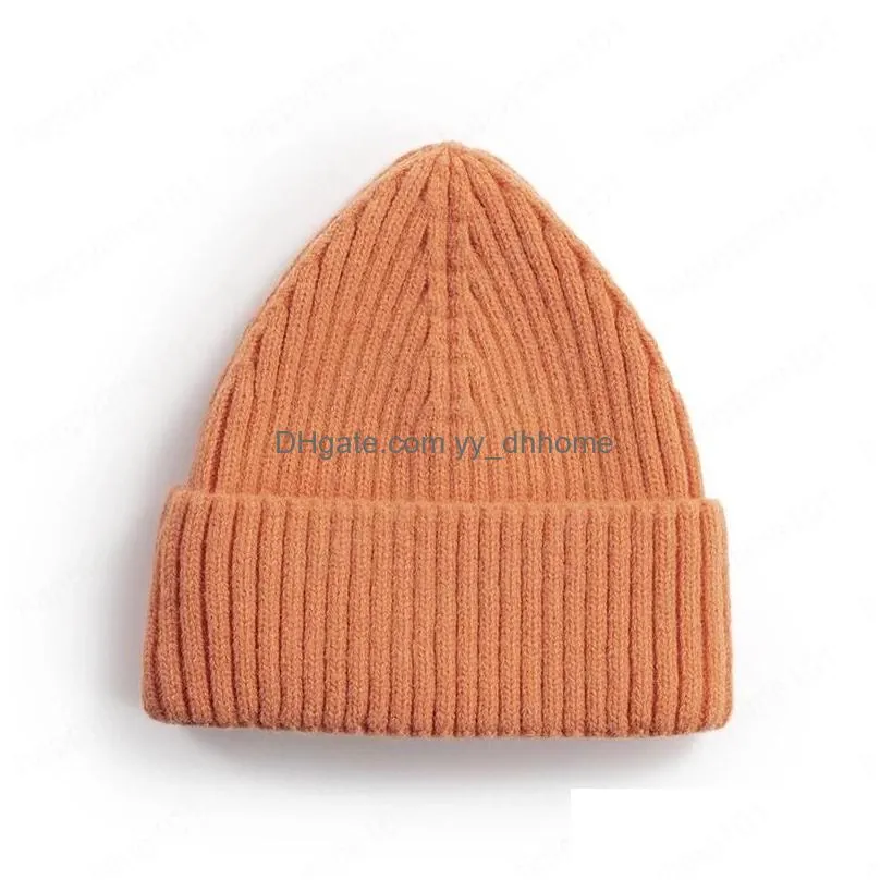 pointed knit beanie hat winter warm wool highelastic cashmere woolen hat fashion solid color mens and womens hats