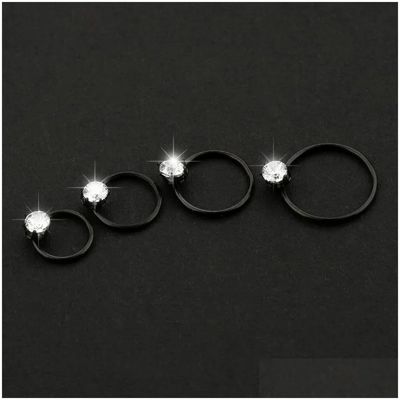  wholesale stainless steel open nose hoop ring nose studs ear bone nail nice body pierce jewelry 83 e3