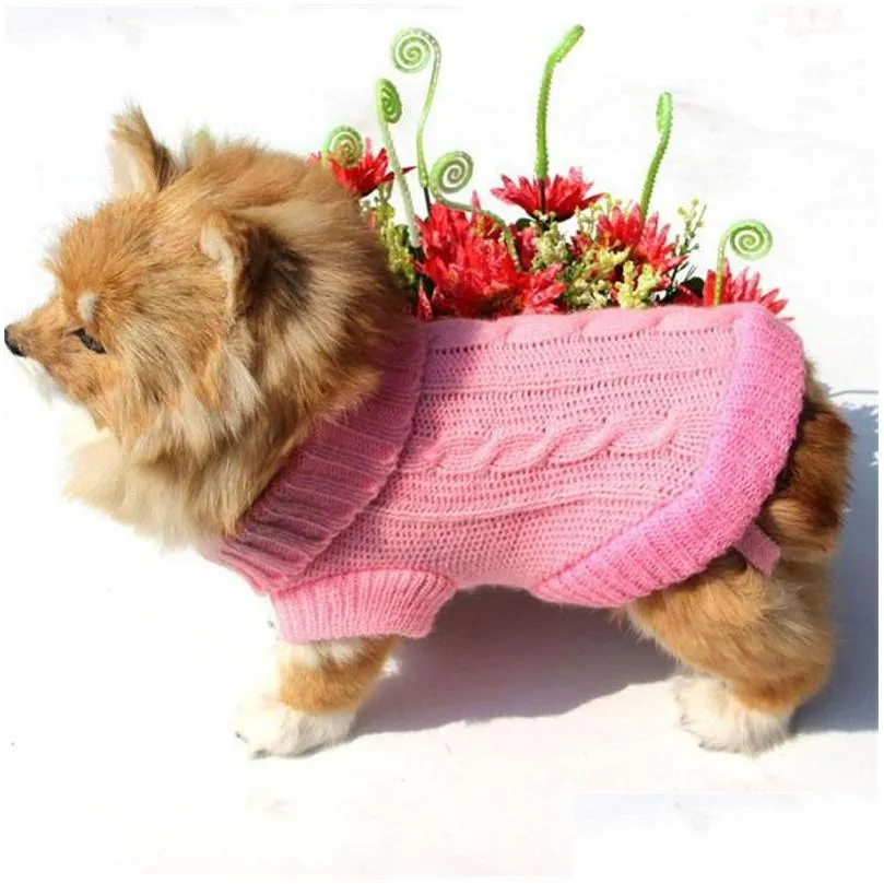 bichon pullover pets autumn winter thickening clothes cute small sweaters puppy cats sweaters apparel knitted weaving 11tc g2