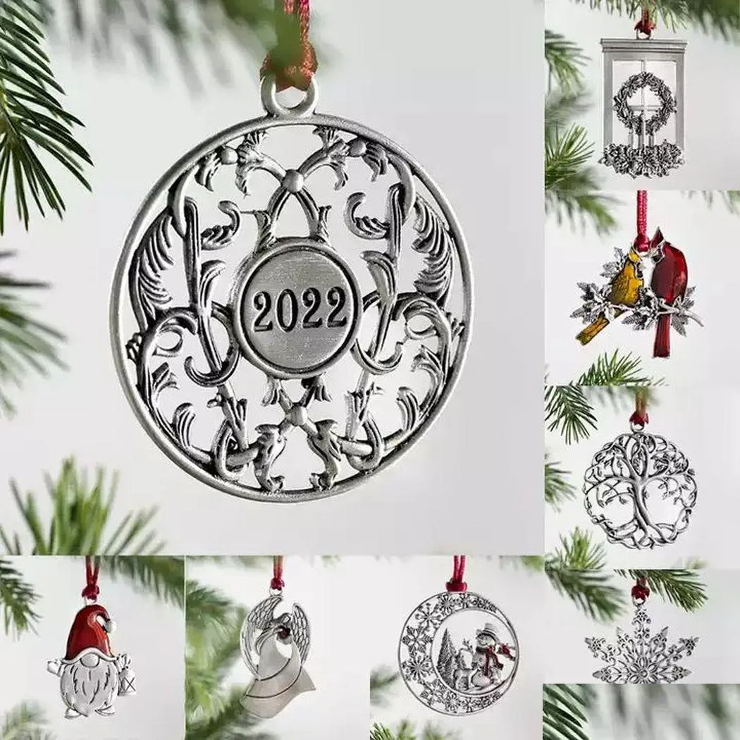 christmas decorations wholesale various styles retro metal pendants hanging luxury xmas tree decoration