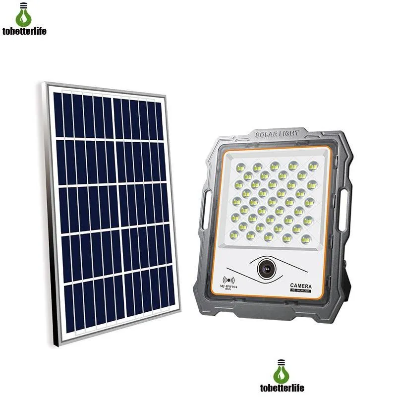 solar floodlight with camera 16g 32g 64g 128g tf card solar monitor courtyards farms orchards garden home sound warning security lamp