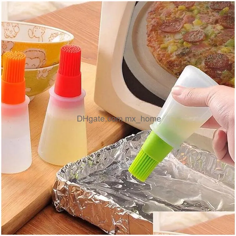  portable oil bottle bbq brush silicone kitchen cooking tool baked crepes bbq camping with small accessories inventory wholesale