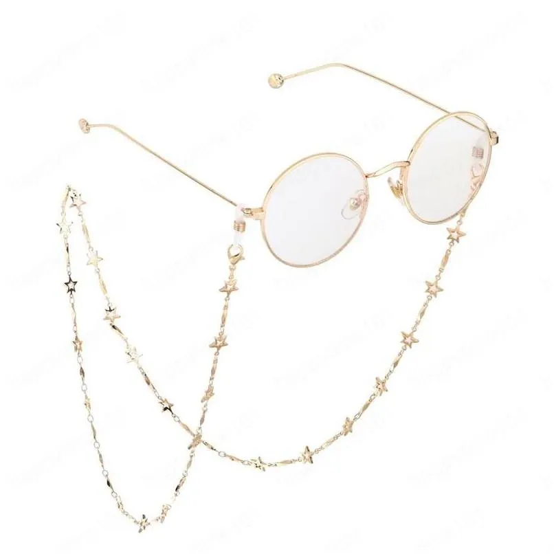  70cm stars glasses chain holder for women sunglasses chain strap eyewear accessories metal lanyards gift